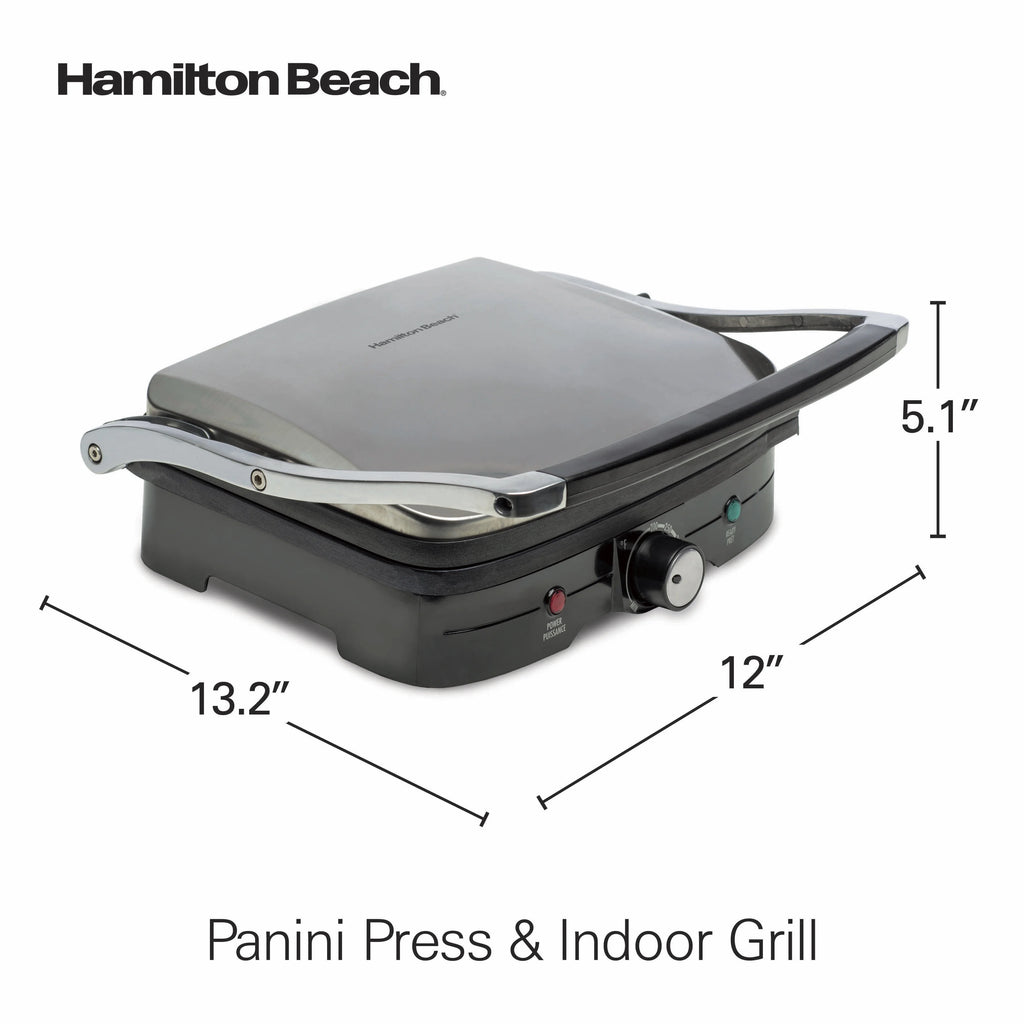 Indoor Grill with Panini Press 2 in 1 Nonstick Stainless Steel Z874926