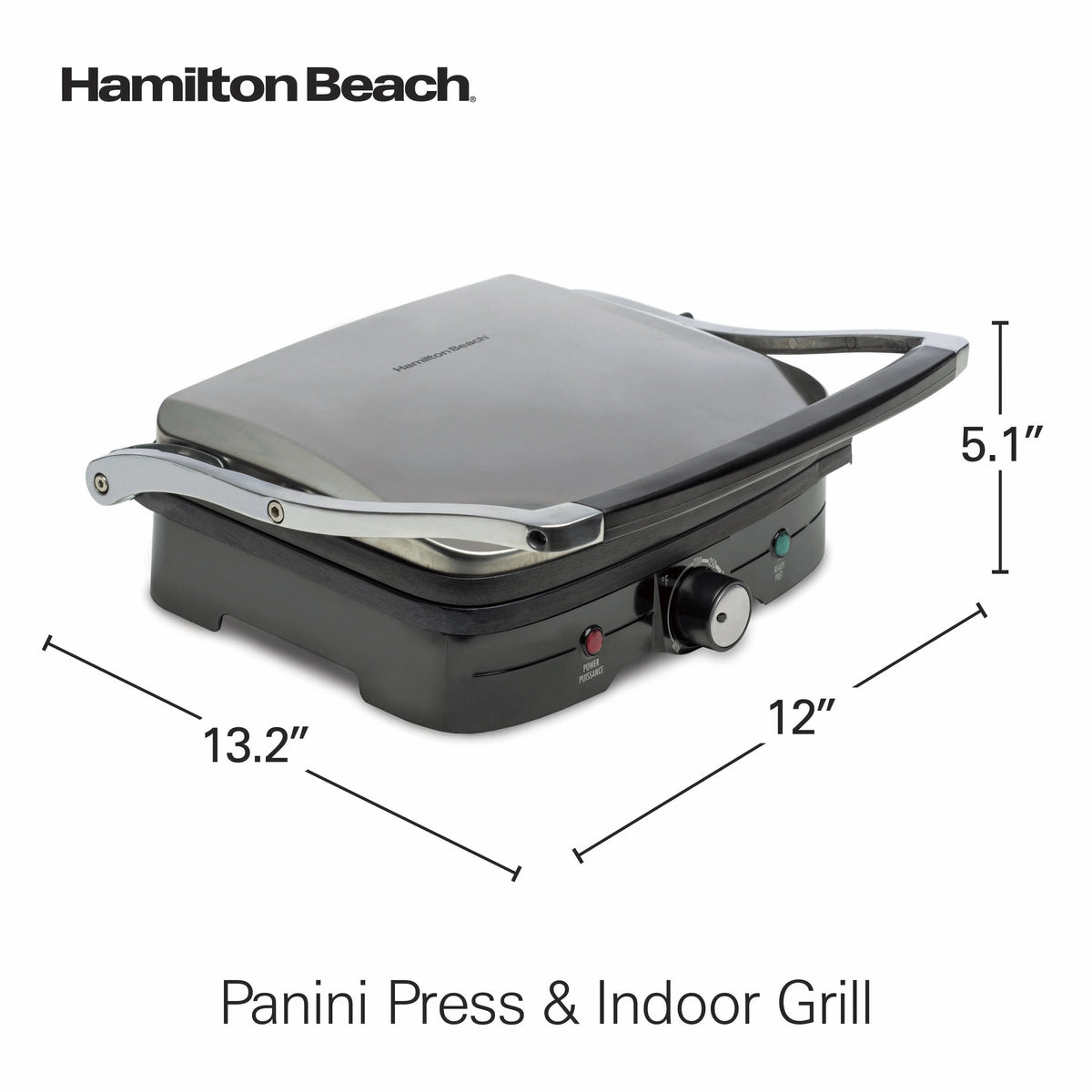 Indoor Grill with Panini Press 2 in 1 Nonstick Stainless Steel Z874926