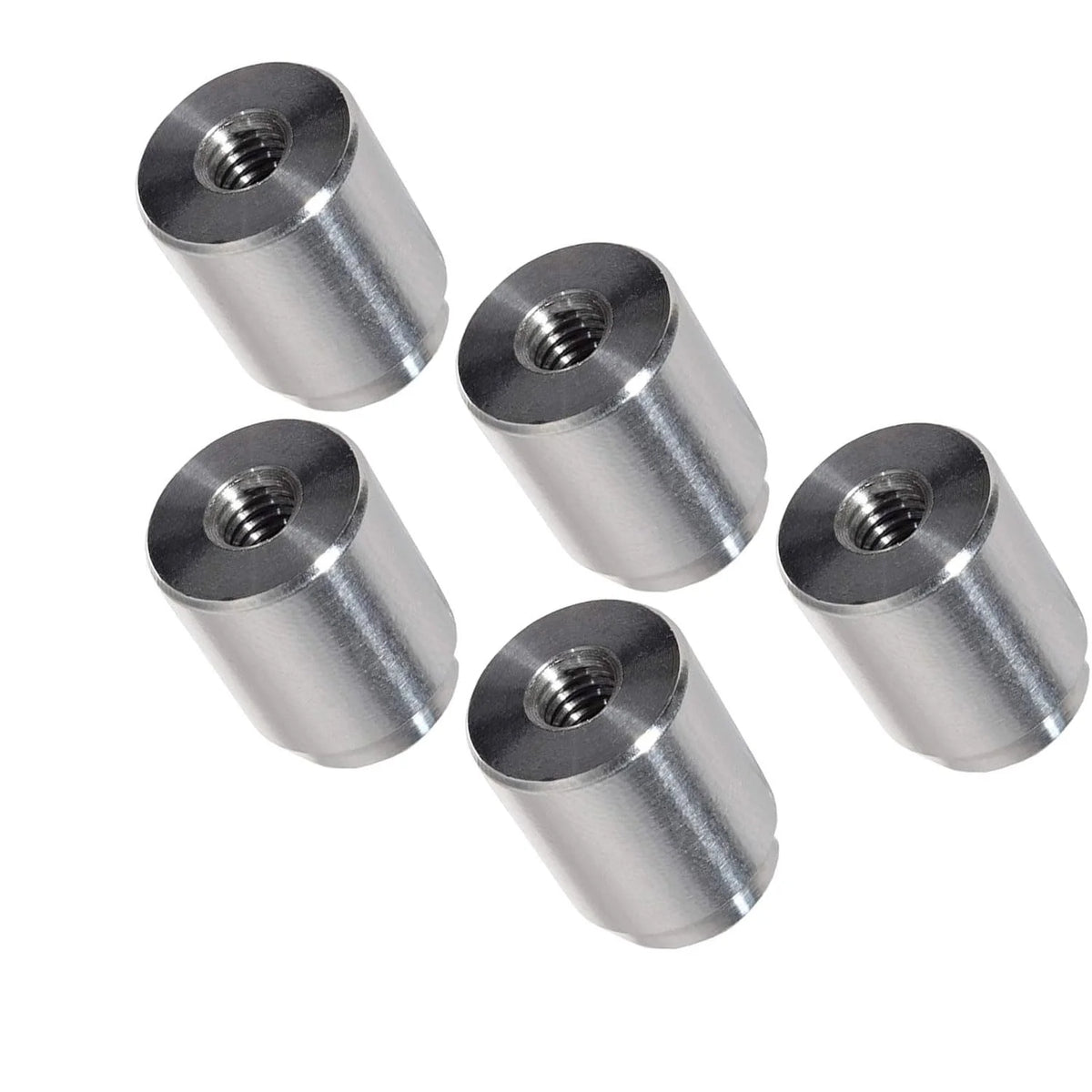 5pc Aluminum M6-1.0mm Weld On Bung Female Threaded Port W522858