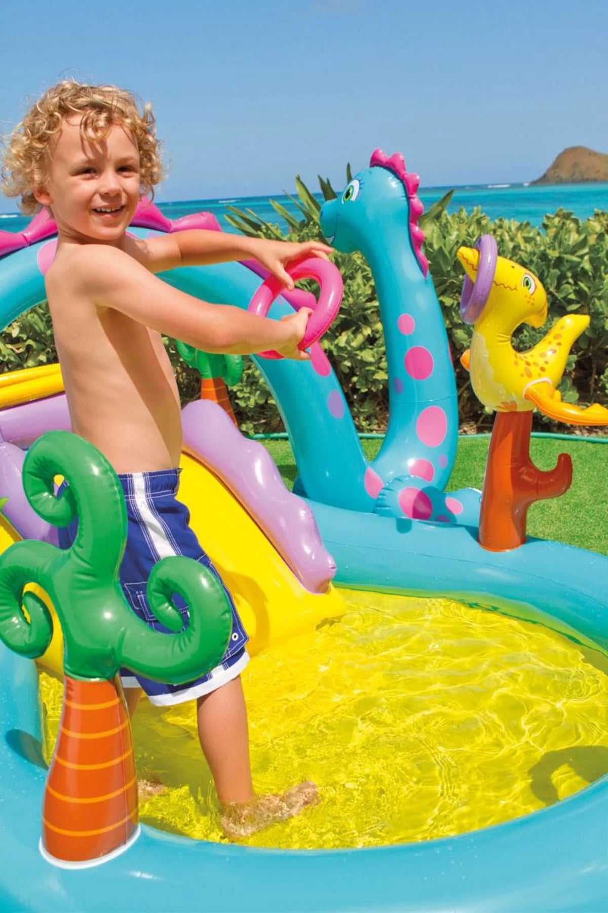 11ft x 7.5ft x 44in Inflatable Kiddie Swimming Pool T950