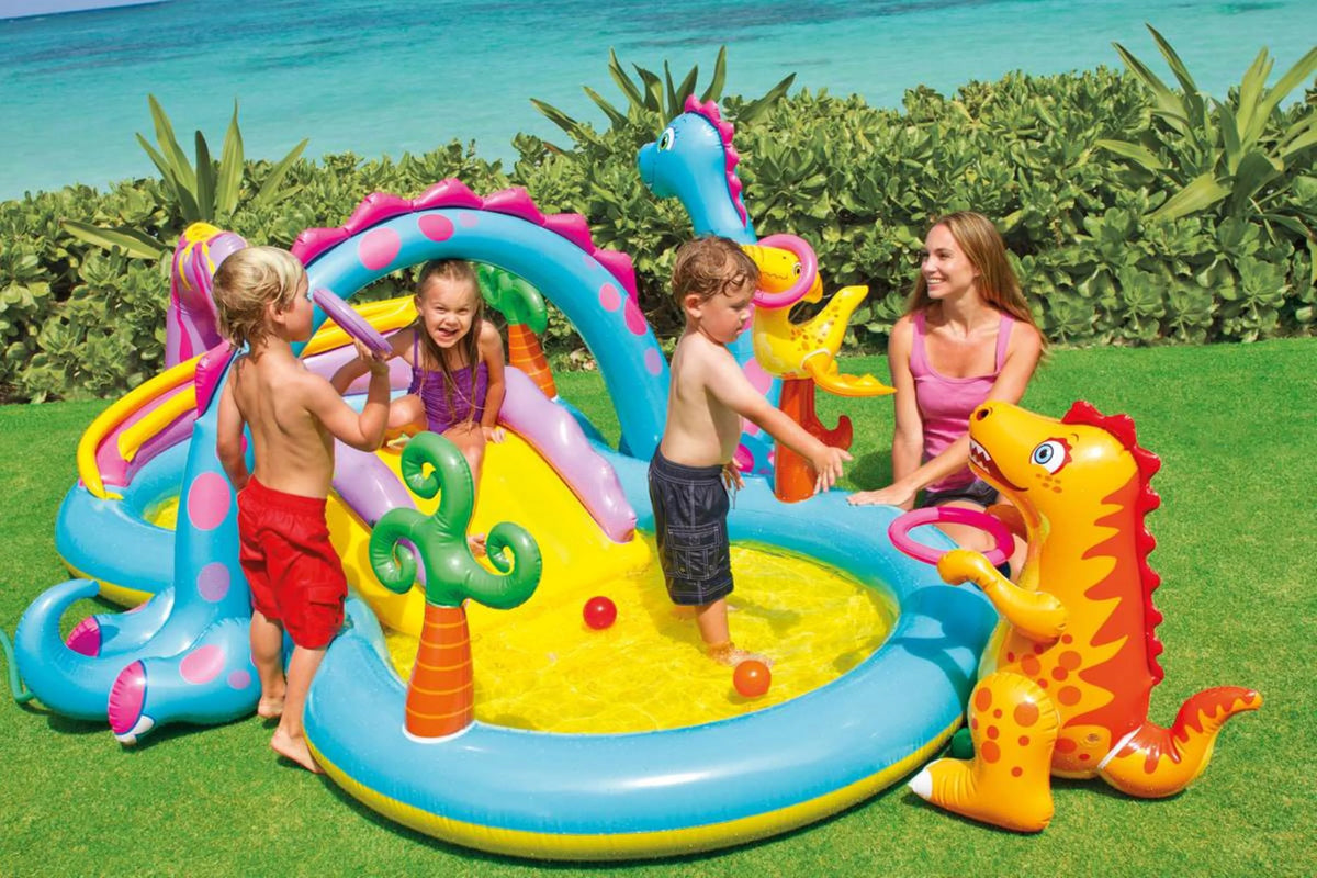11ft x 7.5ft x 44in Inflatable Kiddie Swimming Pool T950