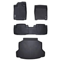 Black 2 Row Floor Mats and Cargo Liner Set for Honda CR-V T8432
