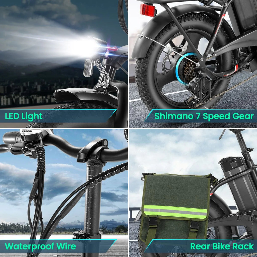 16" Fat Tire Folding Electric Bike 350W 48V I17899