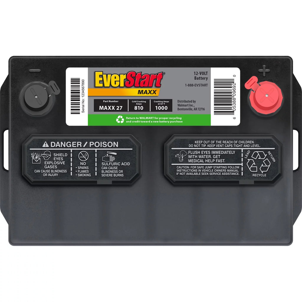 Lead Acid Automotive Battery Group Size 27 12 Volt 810 CCA C8304