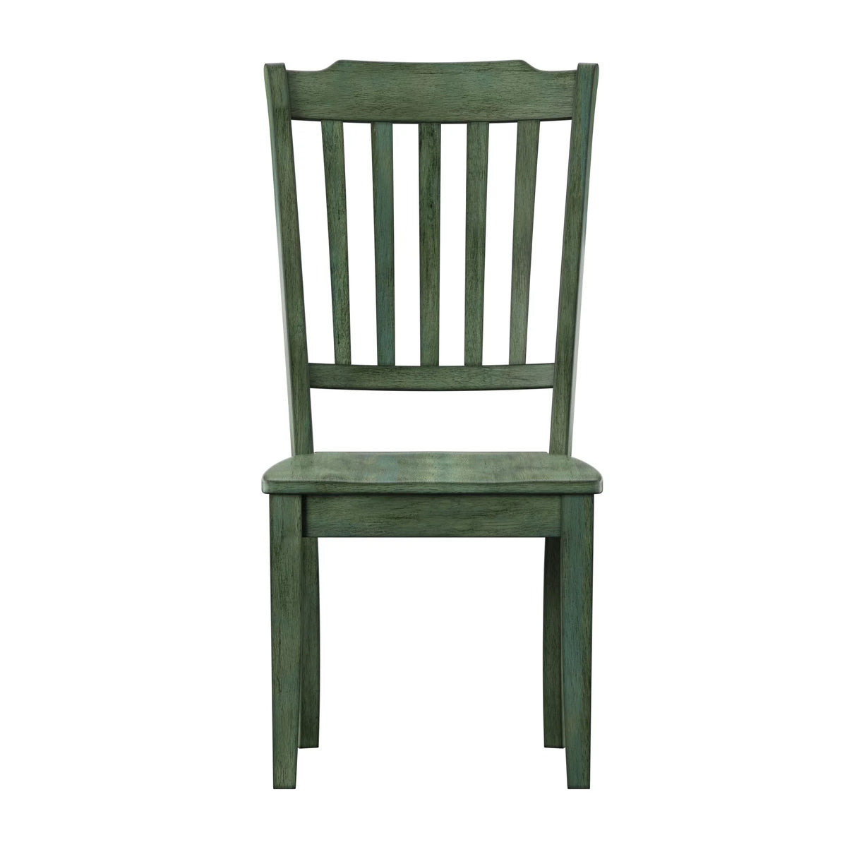 Antique Sage Green Wood Dining Chairs, Set of 2 G685