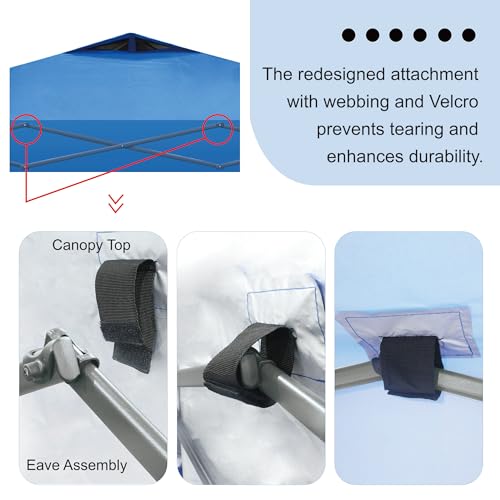 10x10 Pop Up Canopy Tent with Bag 8 Stakes 4 Sand Bags Grid Grey C452573
