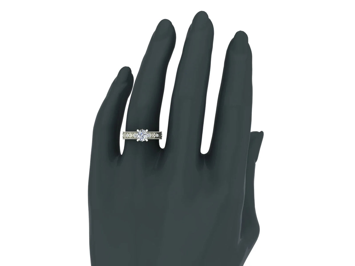 18K White Gold Diamond Engagement Ring M59595