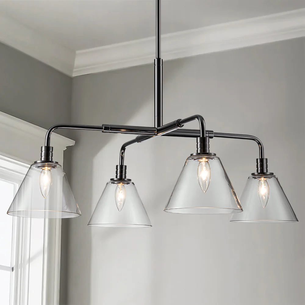 4-Light Dimmable Industrial Chandelier Q9722