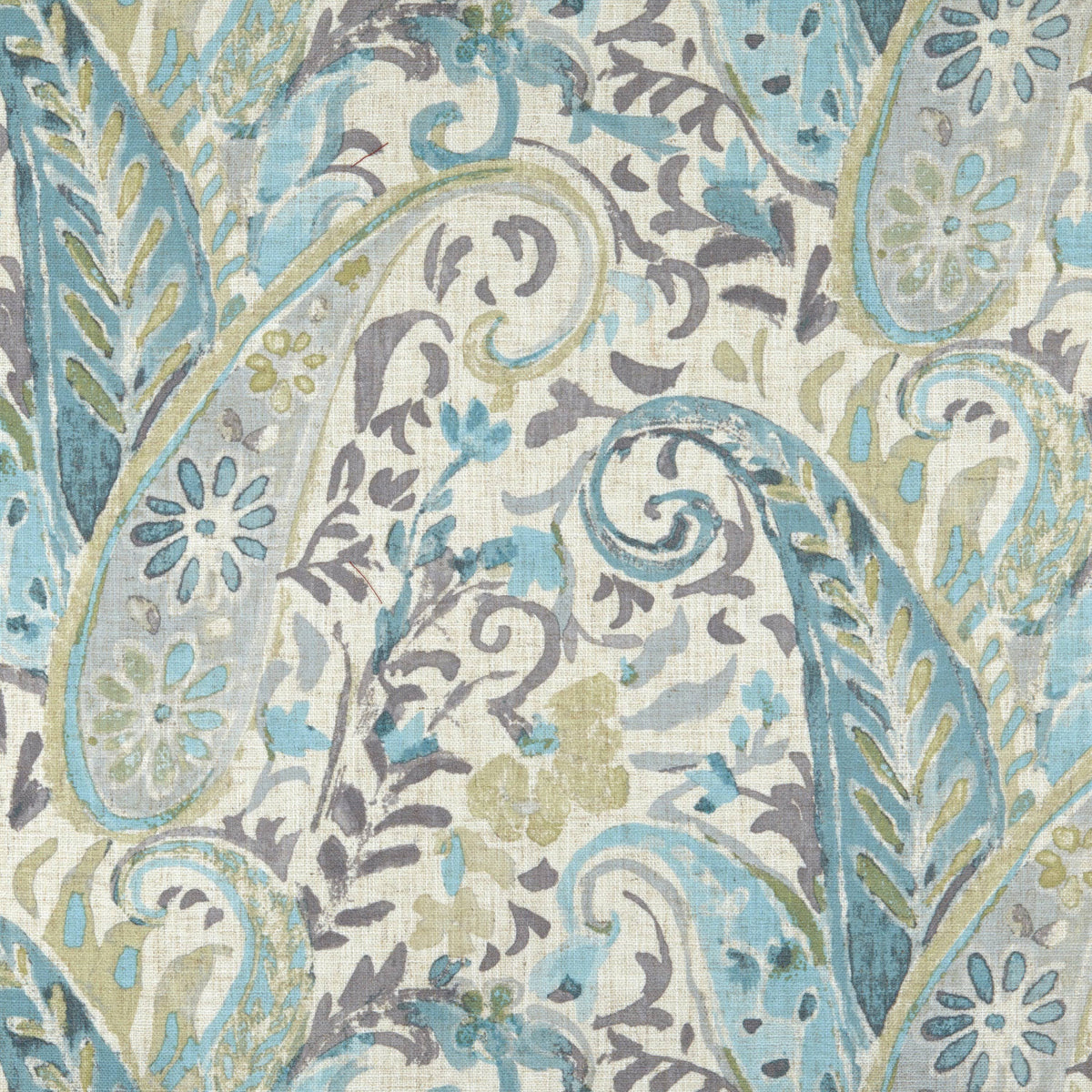 Caribbean Blue Herringbone Rolled Armchair C806453