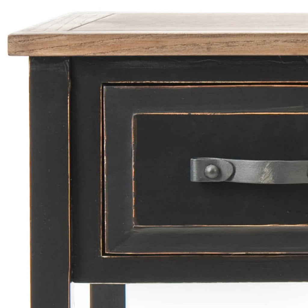 Black Oak 3 Drawer Console Table T6390