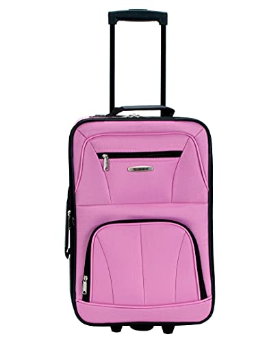 Pink Expandable 2-Piece Softside Upright Luggage Set C5219