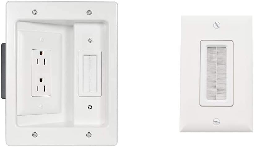 White Flat Panel TV Connection Kit with Cable Access Strap R11262