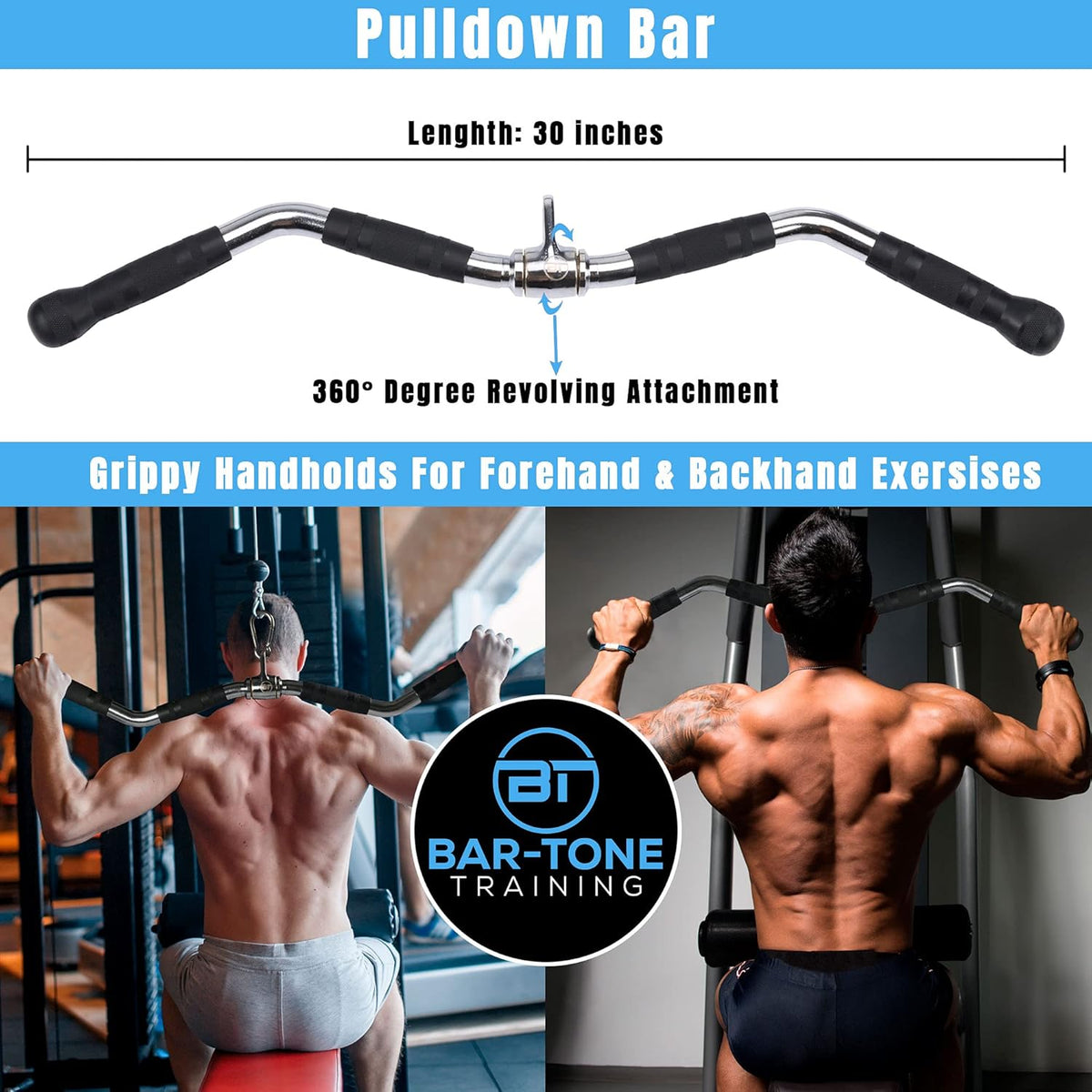 30 inch Pulldown Bar Attachment with Tricep Rope Z686