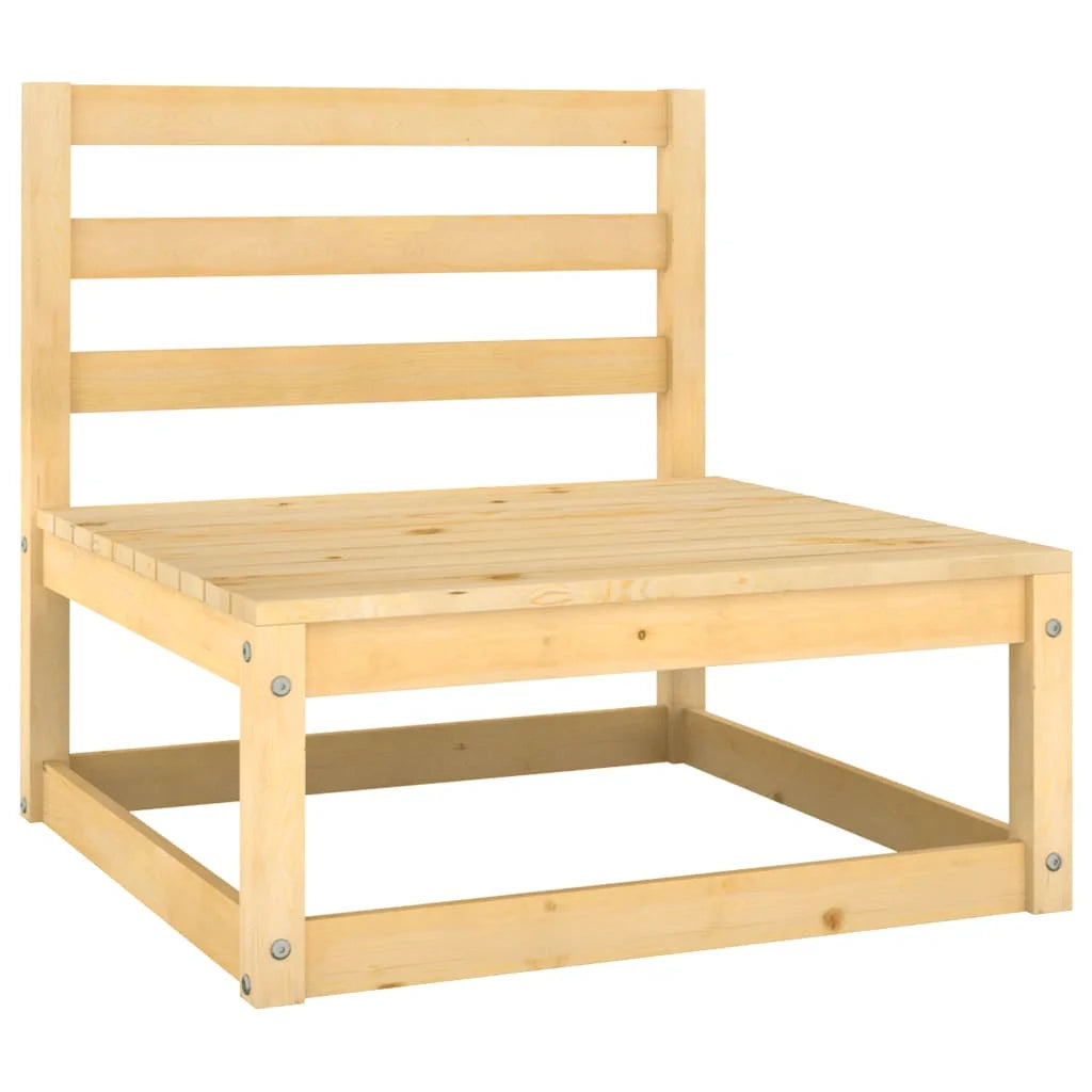 2 Piece Patio Lounge Set with Cushions Solid Wood Pine K6313