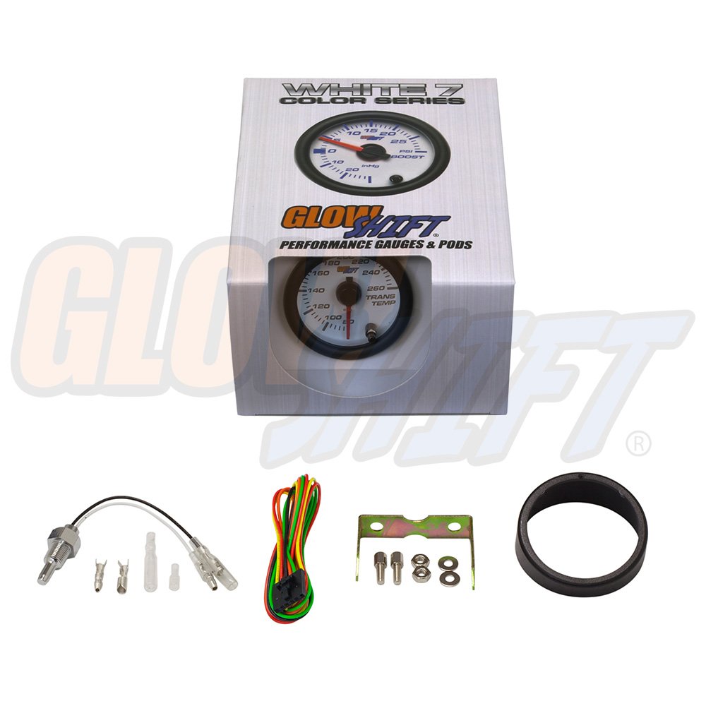 White 7 Color 260 F Transmission Temperature Gauge Kit 2-1/16" 52mm Pack of 2 N7033
