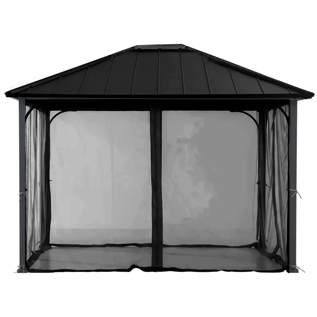 11 x 13 Foot Screened Gazebo Canopy Pergola Tent D3315