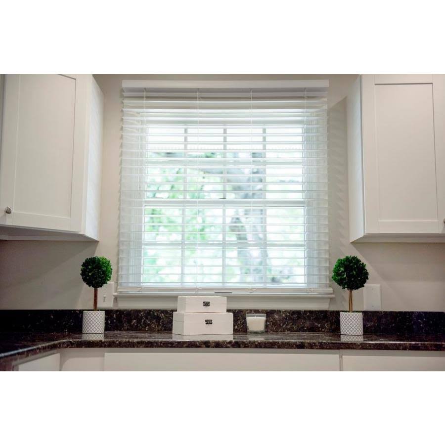 Cordless Faux Wood Room Darkening Blinds D471965