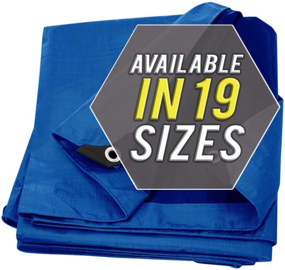 Silver / Black Heavy Duty Waterproof Tarp Cover, Pack of 2 G56946