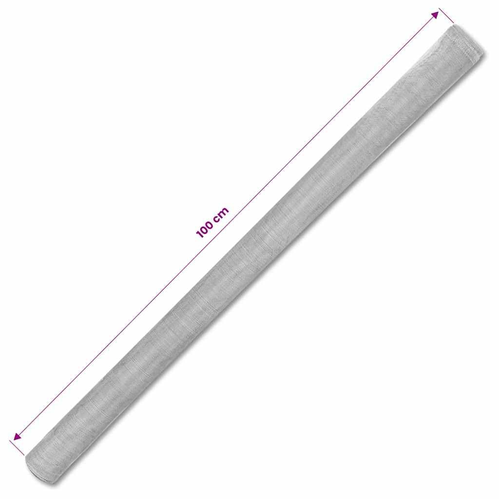 Aluminum Mesh Screen 39.4x196.9 Inch Silver F75645