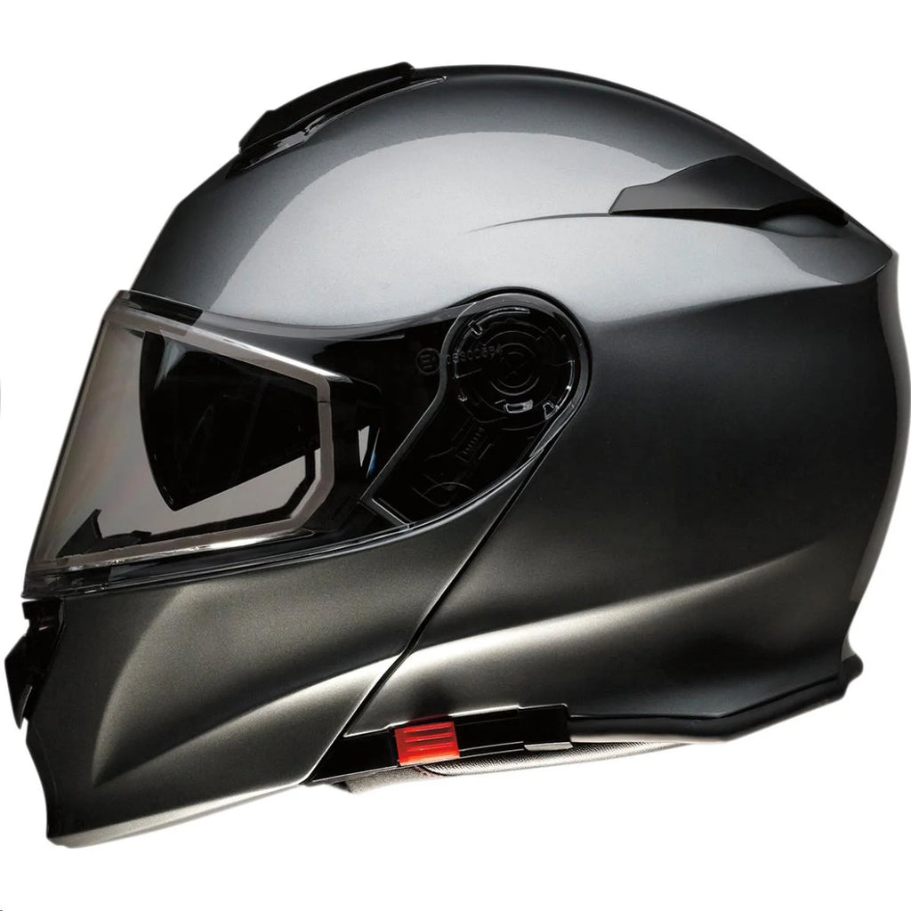 Modular Helmet with Dual-Lens Shield Black Dark Silver E370