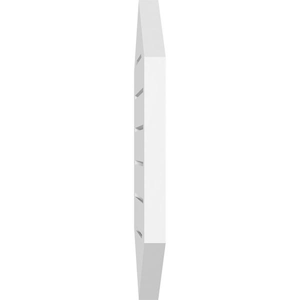 36x22W x 34x22H Vertical Peaked Surface Mount PVC Gable Vent 4/12 Pitch J997022