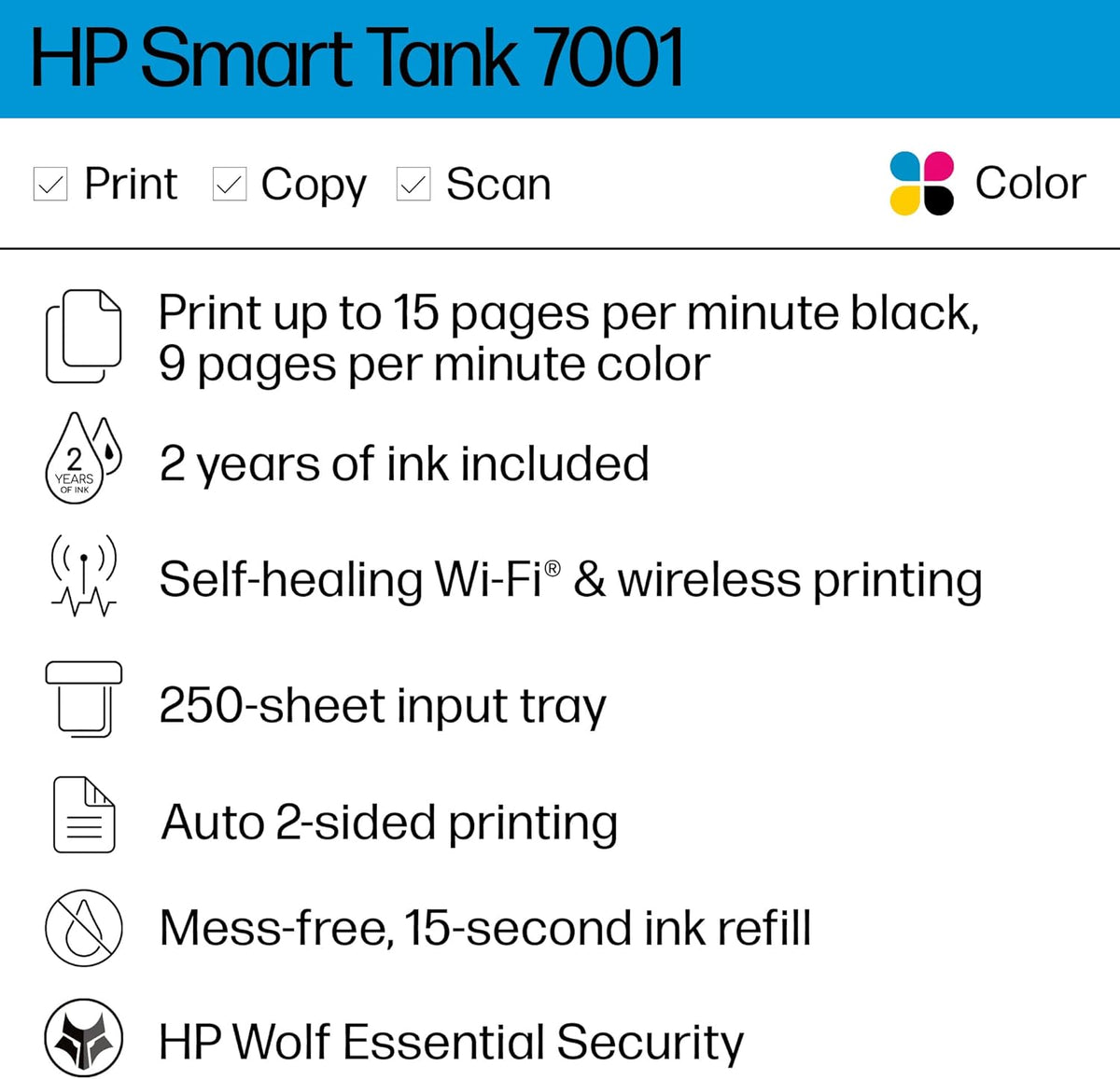 Wireless All-in-One Ink-Tank Printer I87655