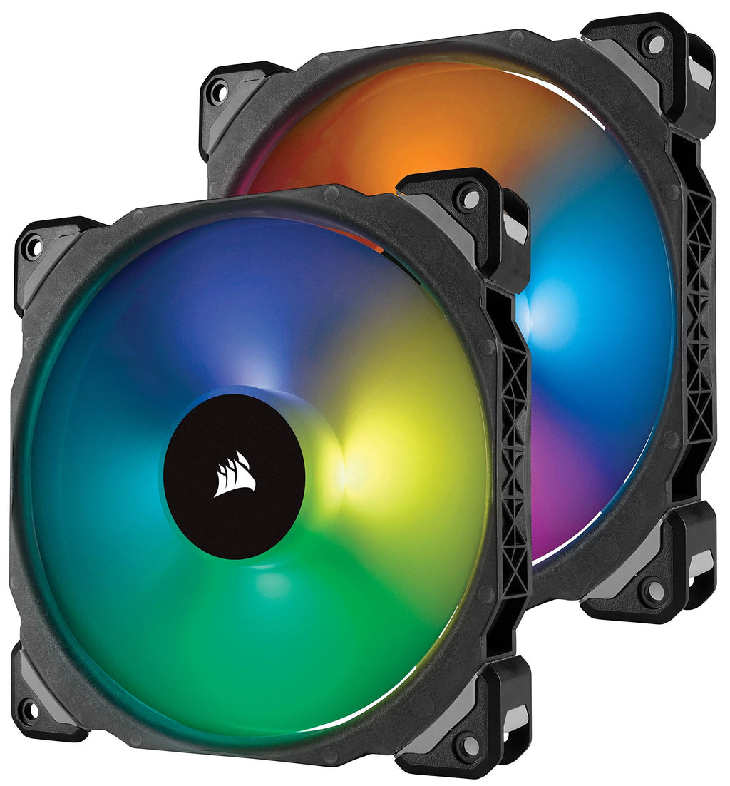 2 Pack ML140 PRO RGB LED Magnetic Levitation Case Fan Z489