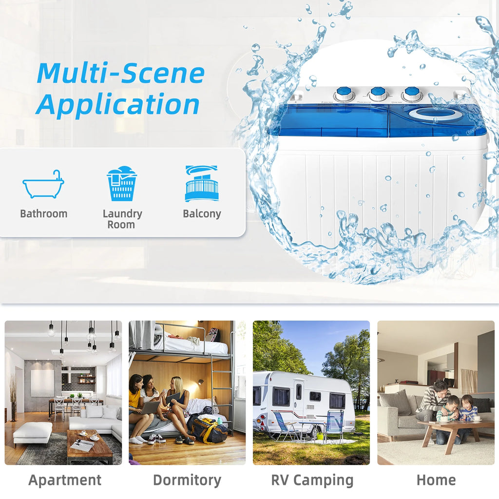 Portable Semi-automatic Twin Tub Washing Machine I619