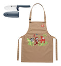 2pc Chef's Knife and Kids Apron Set in Blue V6710
