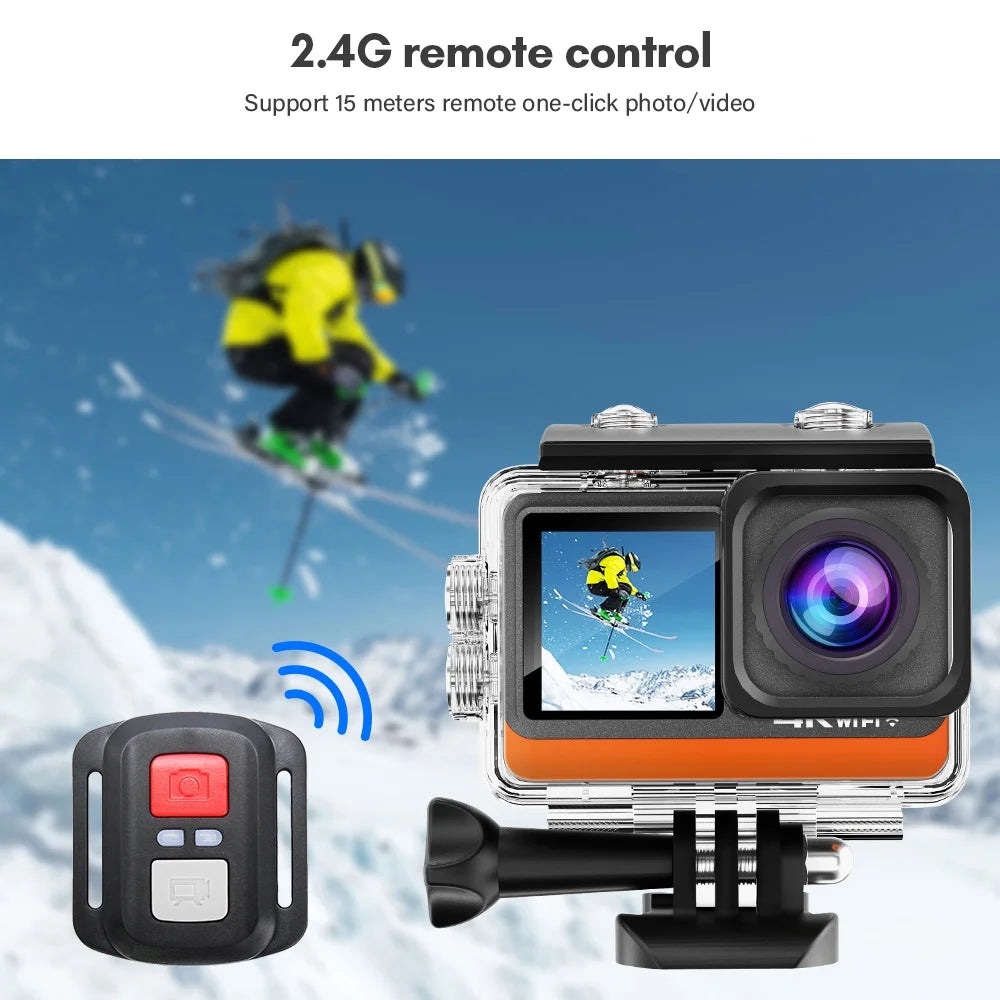 24MP Waterproof Sport Camera with Dual Screen W5331