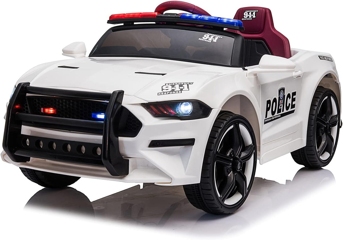 12V Battery Powered Ride on Car Police Car with Parent Remote Control (Rose Red) Q56767