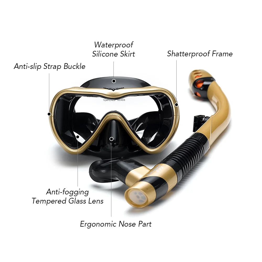 Swim Goggles and Snorkeling Tube Set C5572
