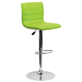 Green Vinyl Height Adjustable Bar Stool I88690