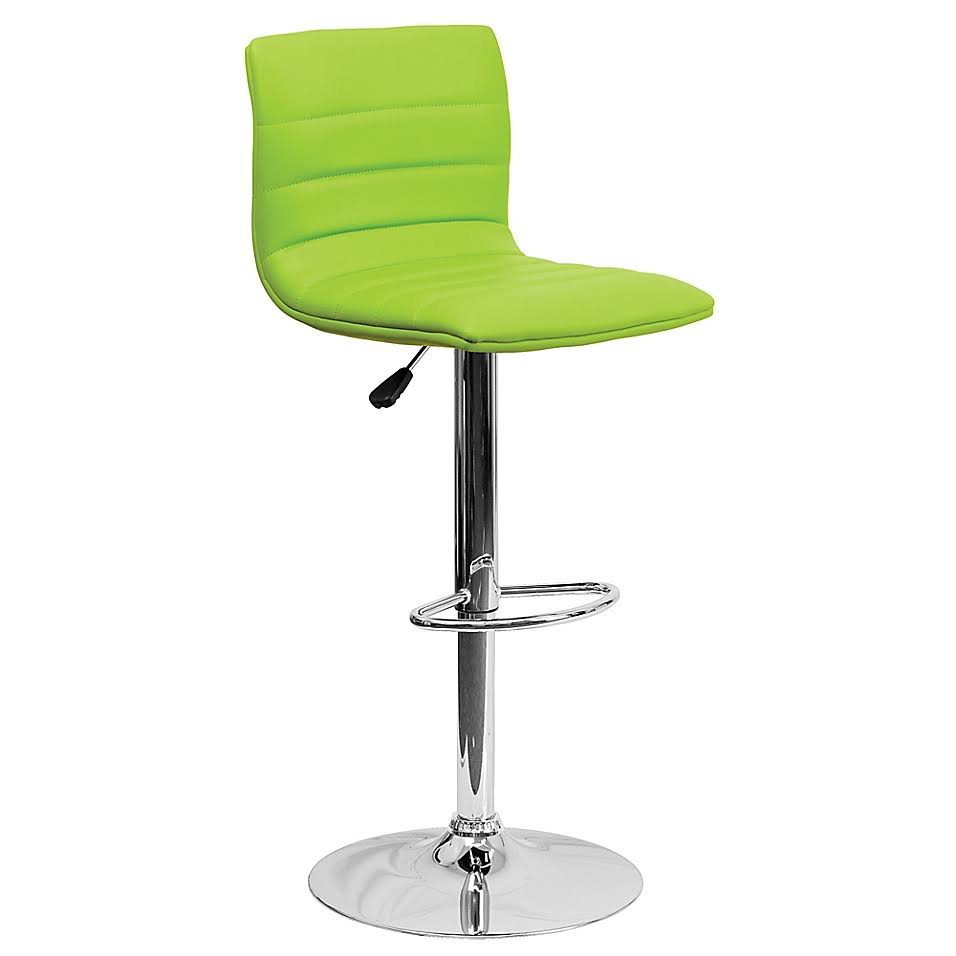 Green Vinyl Height Adjustable Bar Stool I88690