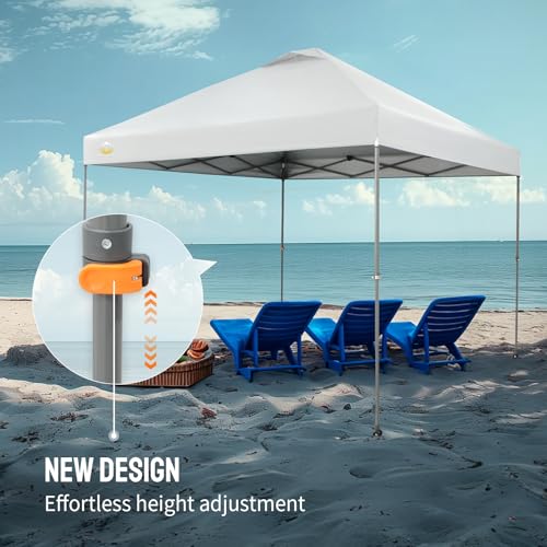 10x10 Pop Up Canopy Tent with Bag 8 Stakes 4 Sand Bags Grid Grey C452573