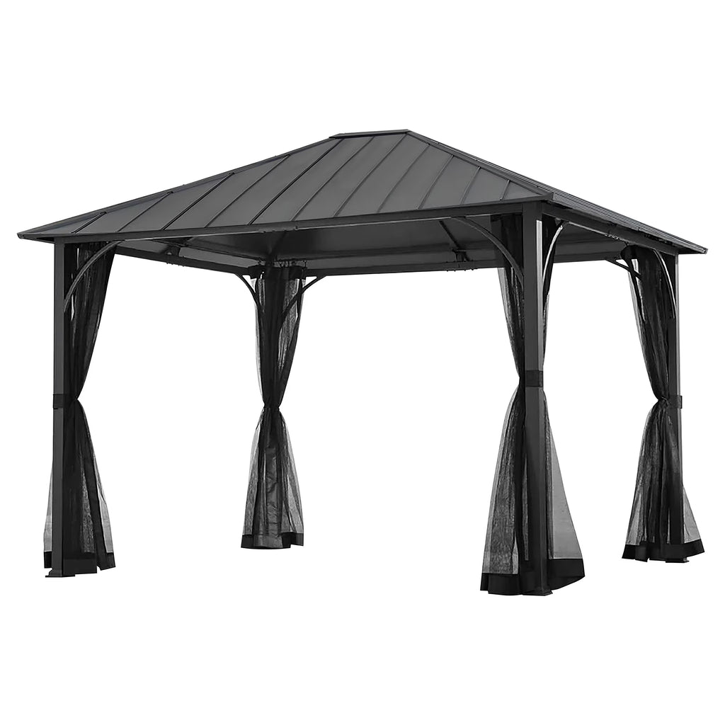 11 x 13 Foot Screened Gazebo Canopy Pergola Tent D3315