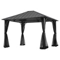 11 x 13 Foot Screened Gazebo Canopy Pergola Tent D3315