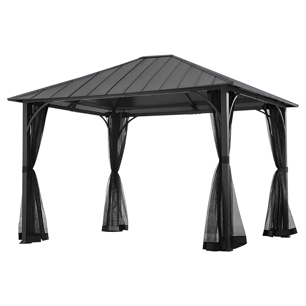 11 x 13 Foot Screened Gazebo Canopy Pergola Tent D3315