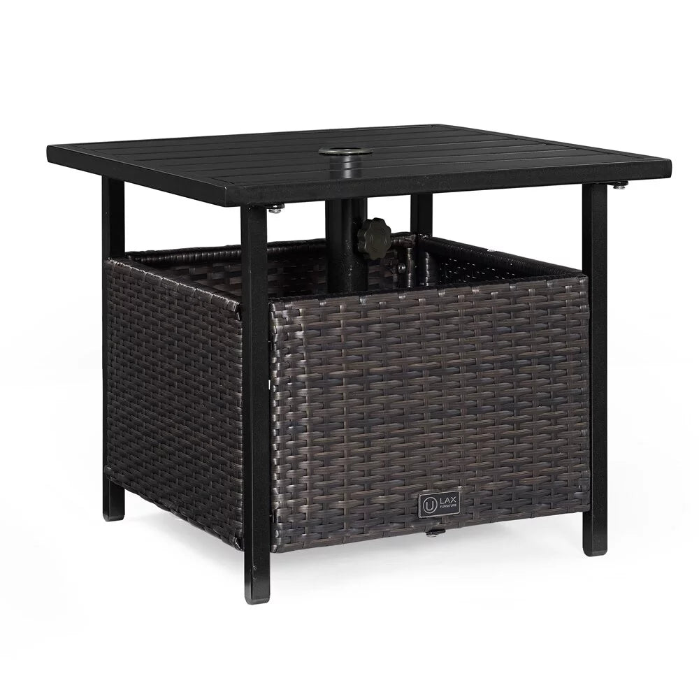 PE Wicker Umbrella Side Table Stand H348435