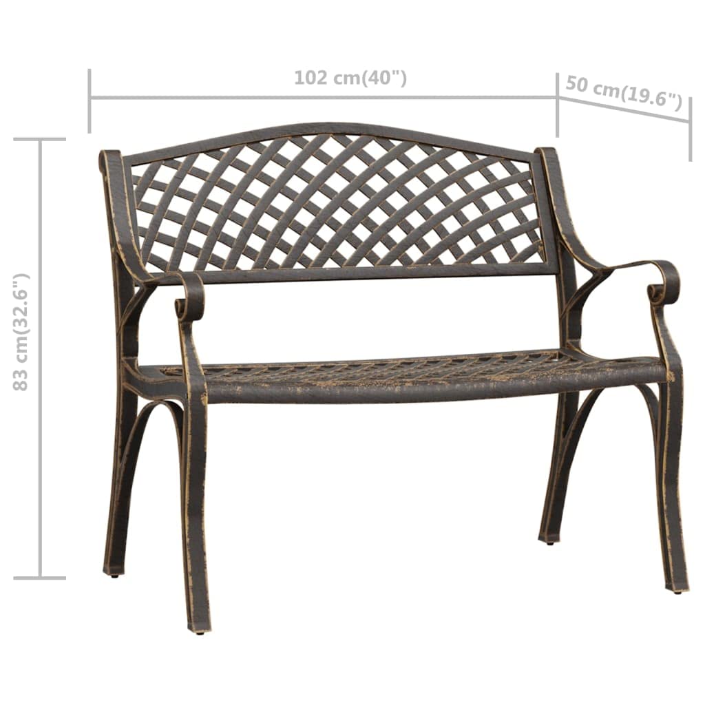 Bronze Cast Iron Garden Bench C177545