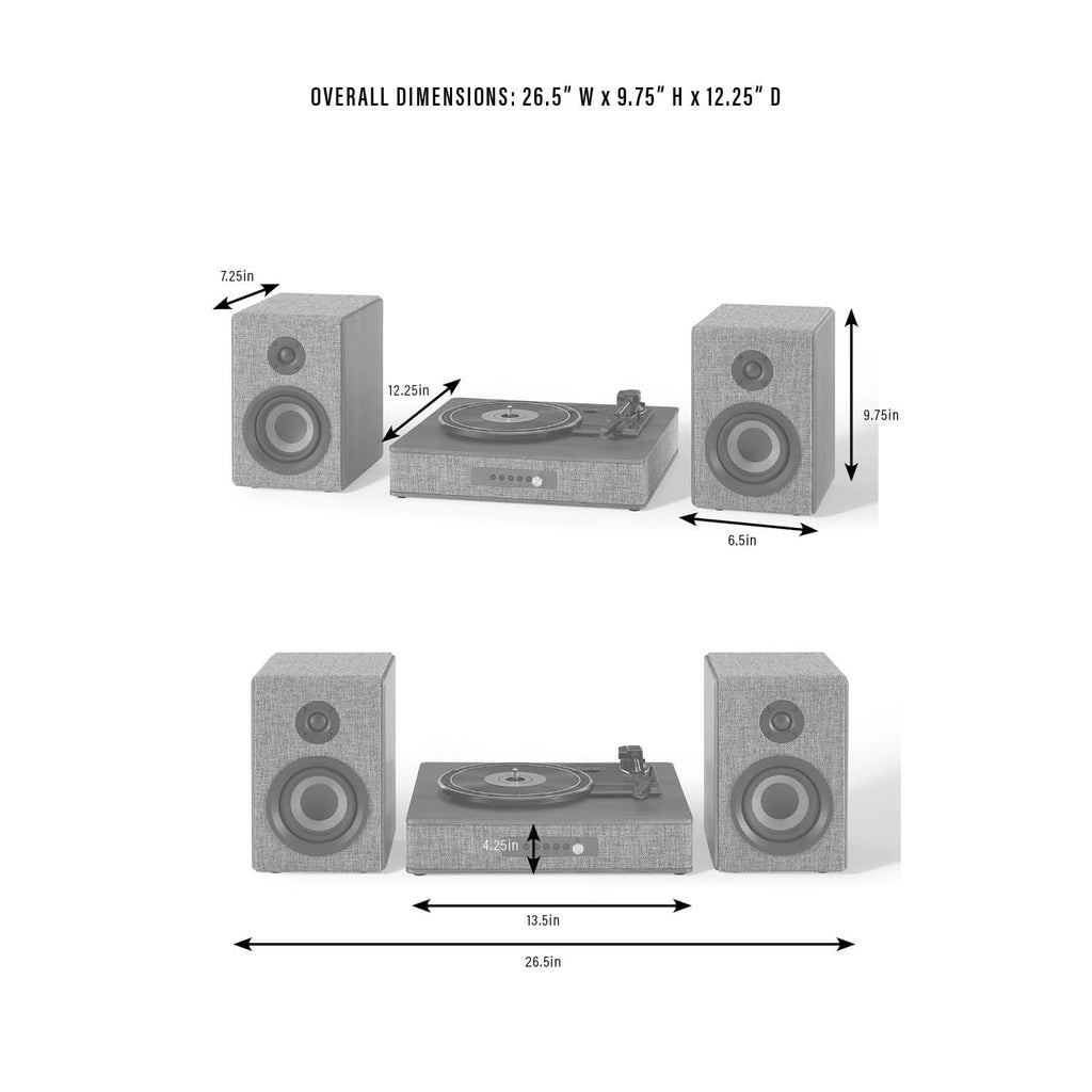 Vinyl Record Player with Speakers with Wireless Bluetooth and FM Radio I22636