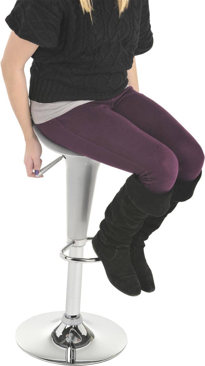 Silver Bar Stool with Adjustable Height B5284
