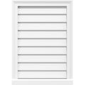 PVC Vertical Surface Mount Gable Vent with Brickmould I52364