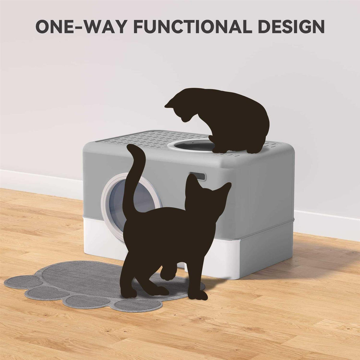 Enclosed Cat Litter Box with Lid A629238