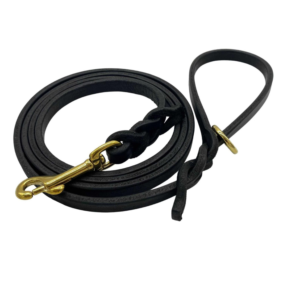 6 FT Braided Leather Dog Leash F9910