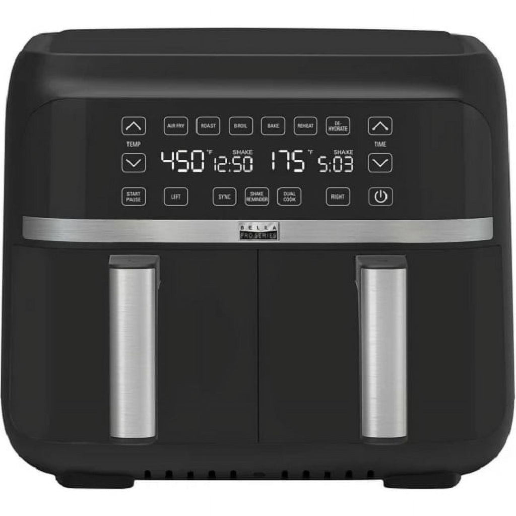 8-qt. Digital Air Fryer with Dual Baskets Matte Black A3415