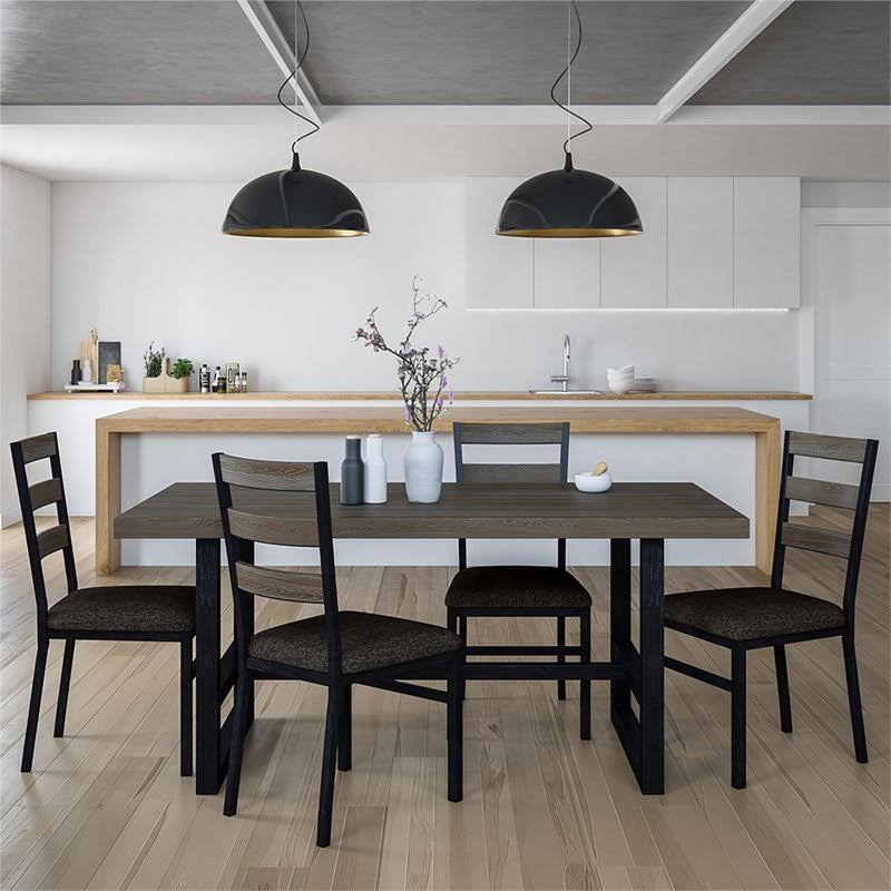 Gray Ladderback Dining Side Chair (Set of 2) Y981114