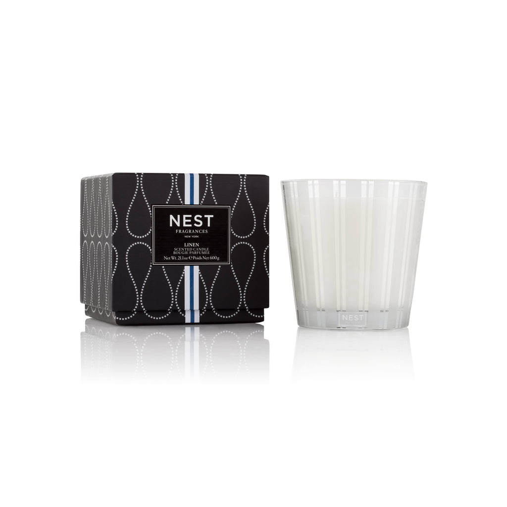 3-Wick Candle Linen A18253
