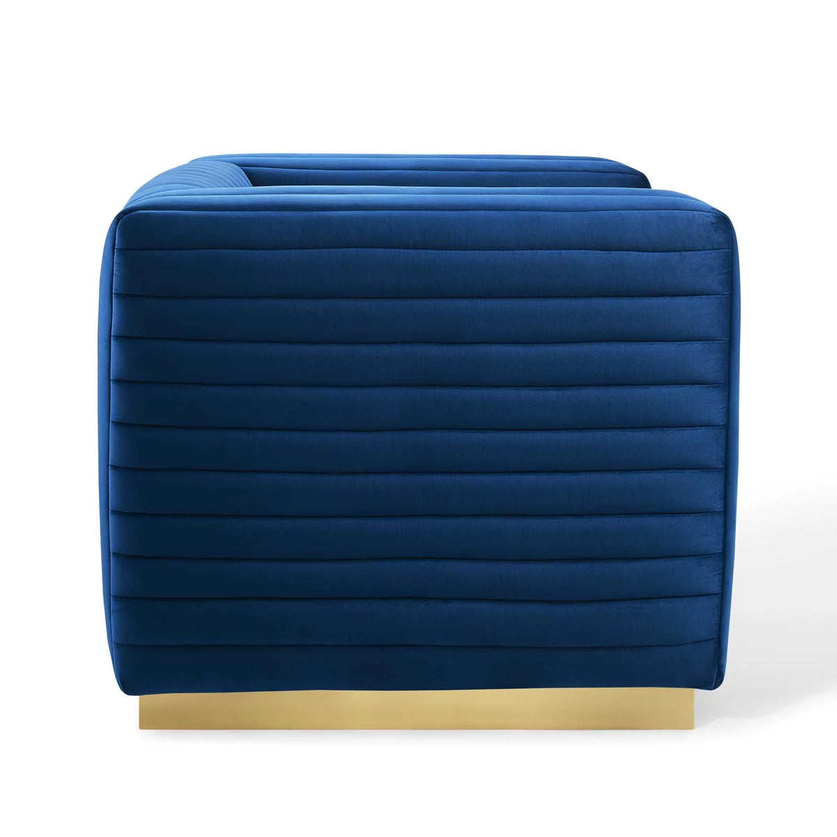 Navy Velvet Accent Armchair M167