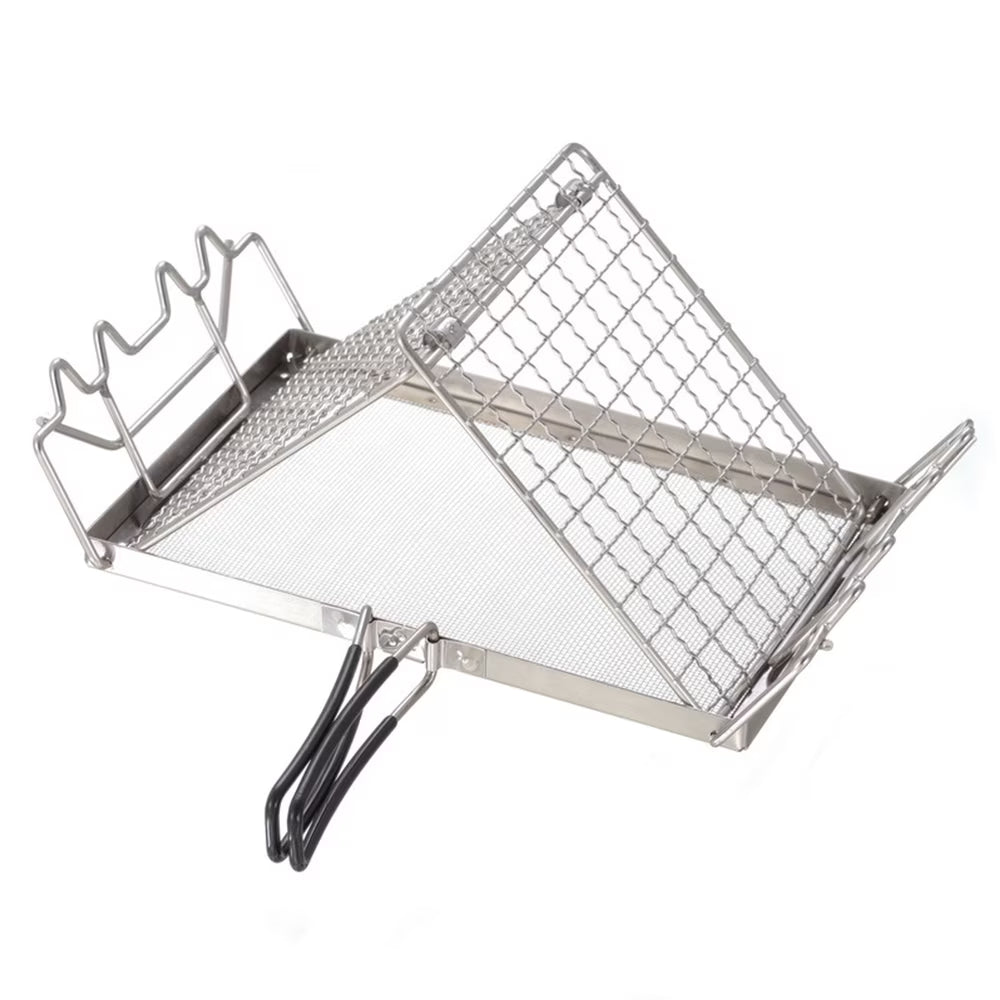 Stainless Steel Folding Camp Stove Toaster Rack V871